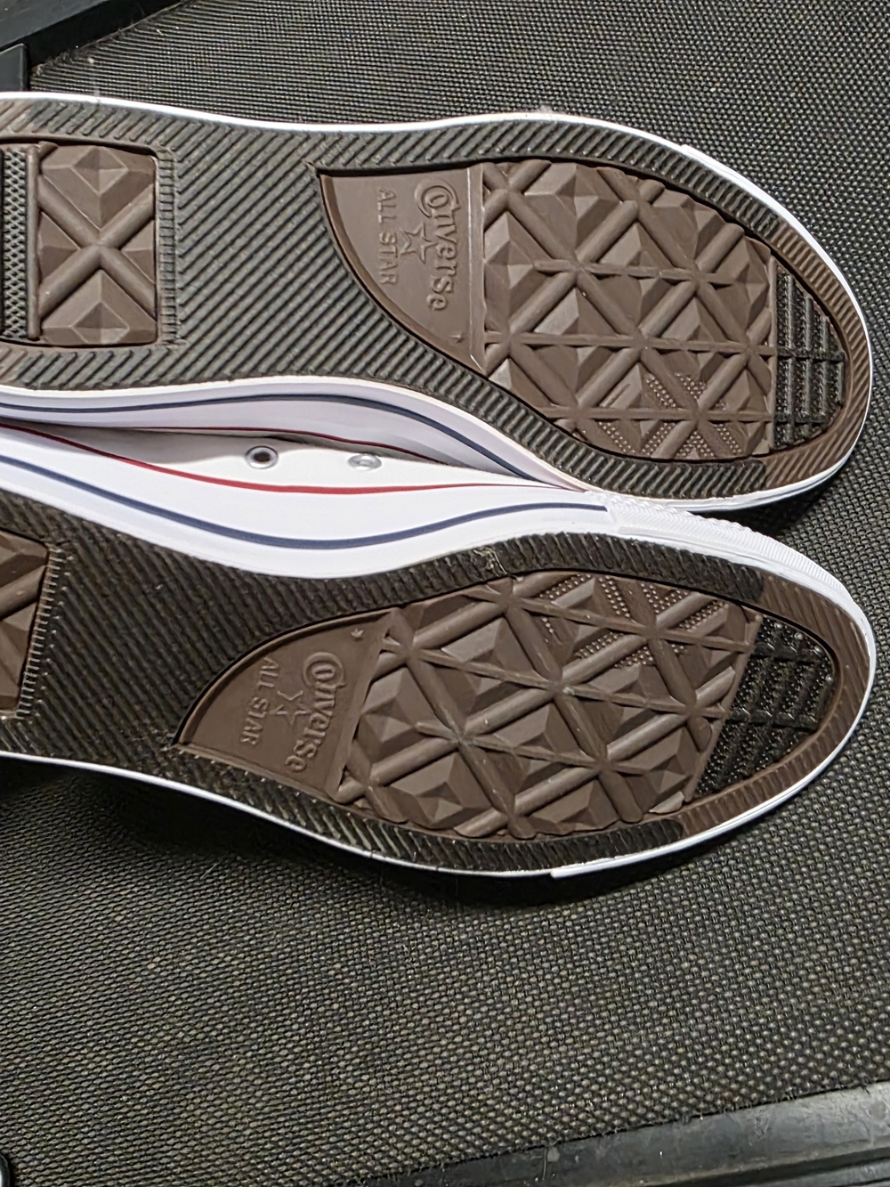 Converse All Star Low Top Sneakers - White with Red Trim - Picture 5 of 8
